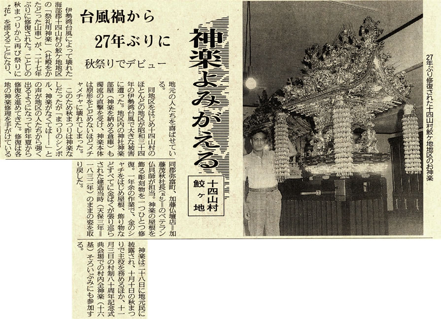 中日新聞1986年9月19日の記事